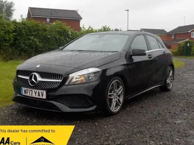 Used Mercedes A200 AMG line 134 HP (98 kW) 2017 Black Hatchback