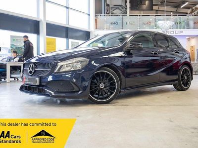 Used Mercedes A200 AMG line 136 HP (100 kW) 2017 Blue Hatchback