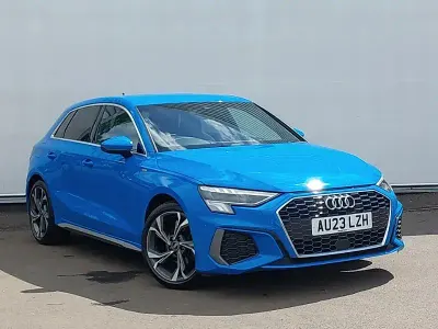 Used Audi A3 S-Line 110 HP (80 kW) 2023 Blue Sedan