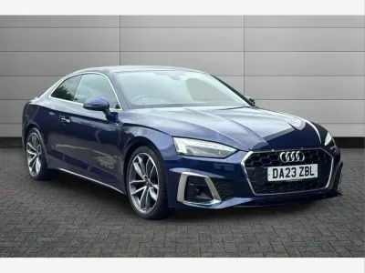 Second-hand Audi A5 S-Line 150 CP (110 kW) 2023 Albastru Coupe