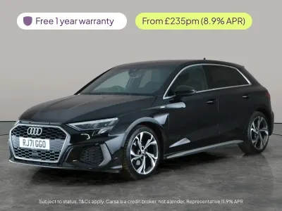 Used Audi A3 S-Line 110 HP (80 kW) 2022 Black Sedan