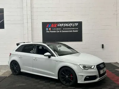 Used Audi A3 S-Line 150 HP (110 kW) 2015 White Hatchback