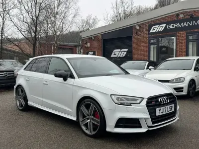 Begagnad Audi S3 Sportback Black Edition 2017 Vit Halvkombi