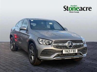 Silver Used 2021 Mercedes GLC300e AMG line Coupe | £29,995 (Good price)