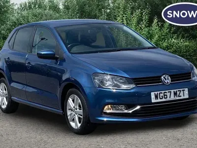 Used VW Polo Edition 90 HP (66 kW) 2017 Blue Hatchback