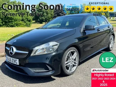 Used Mercedes A200 AMG line 136 HP (100 kW) 2016 Black Hatchback