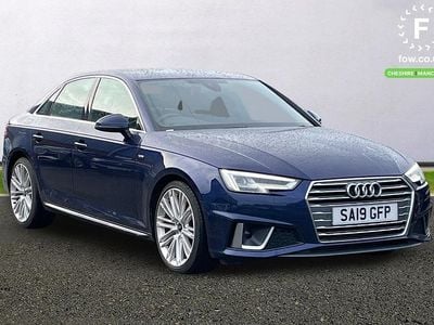Used Audi A4 S-Line 150 HP (110 kW) 2019 Blue Sedan