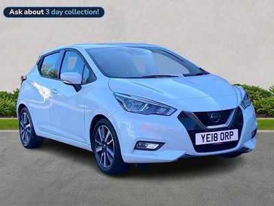 Begagnad Nissan Micra Acenta Limited Edition 2018 Vit Halvkombi