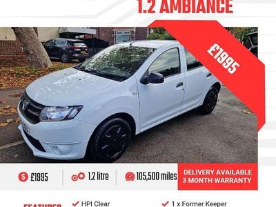 White Used 2016 Dacia Sandero Ambiance Hatchback | £1,995 (Good price)