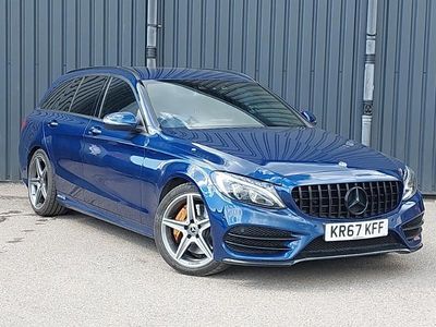 Used Mercedes C220 AMG line 170 HP (125 kW) 2017 Blue Estate