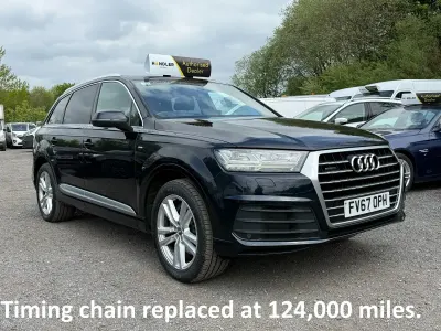 Used Audi Q7 S-Line 272 HP (200 kW) 2017 Blue SUV