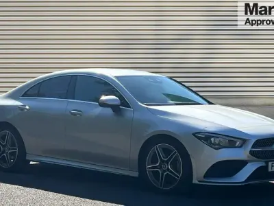 Used Mercedes CLA180 AMG Line Premium 136 HP (100 kW) 2021 Silver Coupe