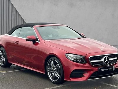 Designo hyacinth red metallic Used 2019 Mercedes E220 AMG line Cabriolet | £19,480 (Fair price)