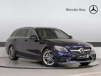 Used Mercedes C300 AMG line 2019 Blue Estate