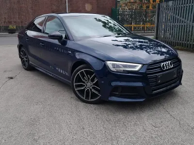 Used Audi A3 Black Edition 150 HP (110 kW) 2018 Blue Sedan