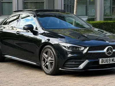 Used Mercedes CLA220 AMG Line Premium Plus 190 HP (139 kW) 2019 Black Coupe