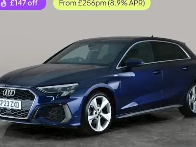 Used Audi A3 Sportback S-Line 150 HP (110 kW) 2023 Blue Hatchback