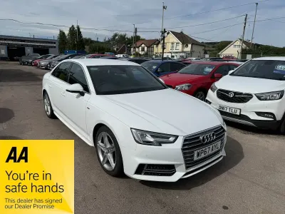 Used Audi A4 S-Line 150 HP (110 kW) 2017 White Sedan