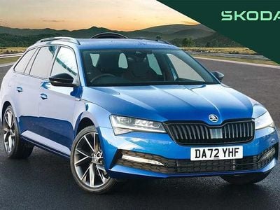 Used Skoda Superb SportlinePlus 196 HP (144 kW) 2022 Race blue metallic Estate