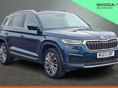 Used Skoda Kodiaq SE L Executive 110 HP (80 kW) 2023 Petrol blue metallic SUV
