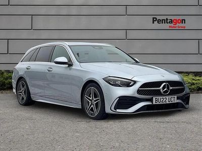 Silver Used 2022 Mercedes C220 AMG line Estate | £20,995 (Super price)