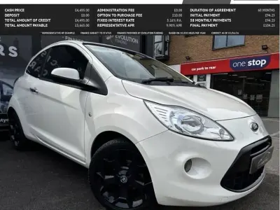 Used Ford Ka Metall 69 HP (50 kW) 2012 White Hatchback