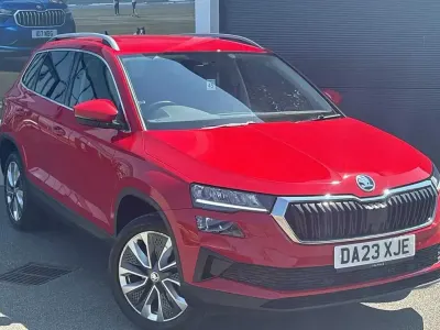 Used Skoda Karoq SE L 150 HP (110 kW) 2023 Velvet red metallic SUV