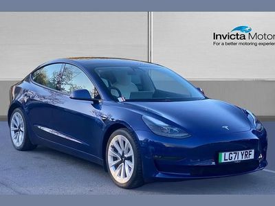 Used Tesla Model 3 Long Range AWD 366 kW (498 HP) 2021 Blue Sedan