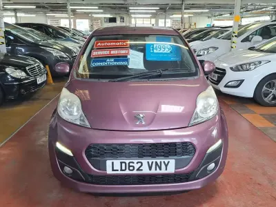 Used Peugeot 107 Allure 68 HP (50 kW) 2012 Purple Hatchback