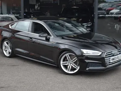 Used Audi A5 Sportback S-Line 150 HP (110 kW) 2019 Brilliant black Hatchback