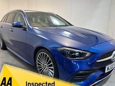 Begagnad Mercedes C220 AMG Line Premium 2022 Blå Kombi