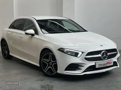 Used Mercedes A180 AMG line 136 HP (100 kW) 2021 White Hatchback
