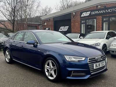Used Audi A4 S-Line 150 HP (110 kW) 2018 Blue Sedan