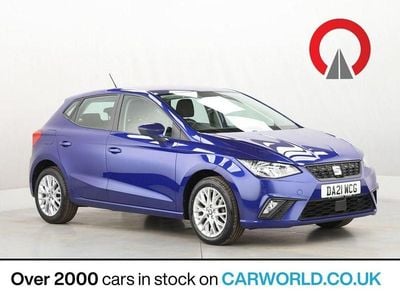 Used Seat Ibiza SE Technology 95 HP (69 kW) 2021 Blue Hatchback
