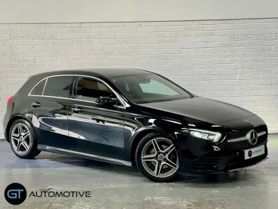 Begagnad Mercedes A180 AMG Line Premium 2018 Svart Halvkombi