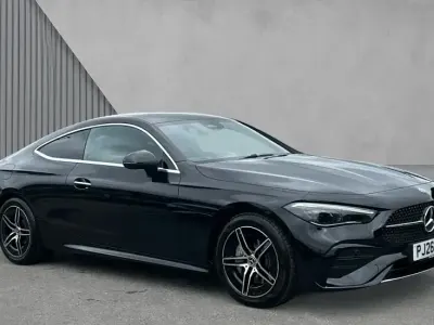 Used Mercedes CLE220 AMG line 197 HP (144 kW) 2026 Obsidian black metallic Coupe