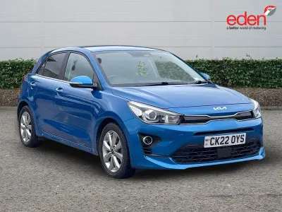 Used Kia Rio 120 HP (88 kW) 2022 Blue Hatchback