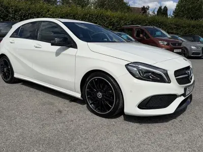 Used Mercedes A200 AMG line 136 HP (100 kW) 2017 White Hatchback