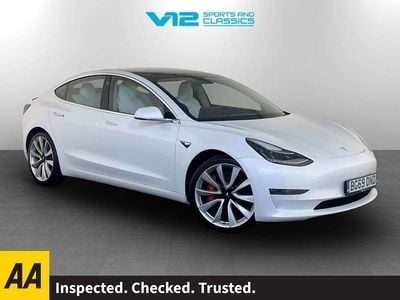 White Used 2019 Tesla Model 3 Performance Sedan | £13,195 (Fair price)