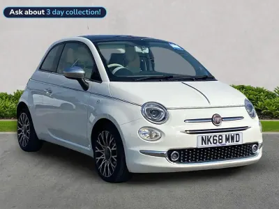 Used Fiat 500 Collezione 69 HP (50 kW) 2018 White Hatchback