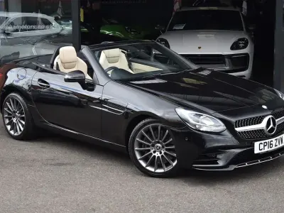 Used Mercedes SLC200 AMG line 184 HP (135 kW) 2016 Black Cabriolet