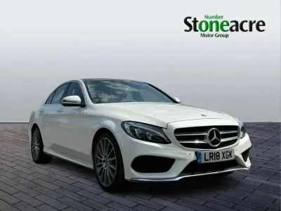 Used Mercedes C220 AMG Line Premium 168 HP (123 kW) 2018 White Sedan