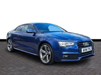 Used Audi A5 Black Edition 177 HP (130 kW) 2014 Blue Coupe