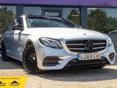 Used Mercedes E220 AMG line 194 HP (142 kW) 2019 Silver Estate