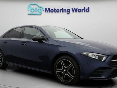 Used Mercedes A250 AMG line 259 HP (190 kW) 2021 Blue Sedan