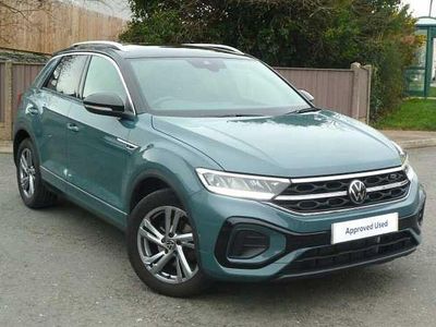Used VW T-Roc R-line 150 HP (110 kW) 2023 Petrol blue black roof SUV