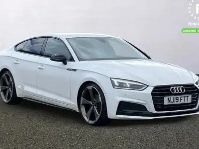 Used Audi A5 Sportback Black Edition 190 HP (139 kW) 2019 White Hatchback