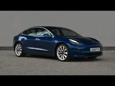 Used Tesla Model 3 Long Range AWD 366 kW (498 HP) 2019 Blue Sedan