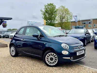 Used Fiat 500 Lounge 69 HP (50 kW) 2019 Blue Hatchback