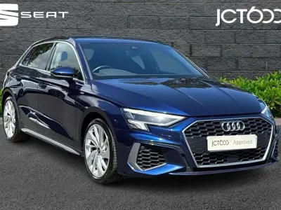 Used Audi A3 S-Line 147 HP (108 kW) 2021 Blue Sedan